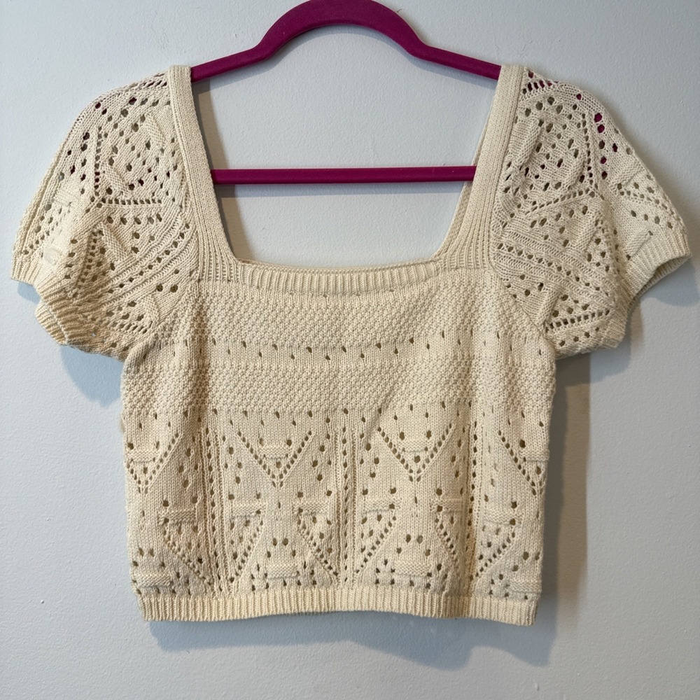 Vintage Cottagecore Crochete Freshman 1966 Womens Small